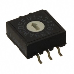 1 pcs : A6RS-162RF-P - SWITCH ROTARY DIP HEX 0.025A 24V