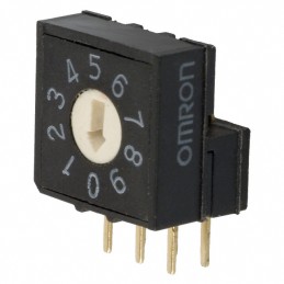 1 pcs : A6RV-102RF - SWITCH ROTARY DIP BCD 0.025A 24V