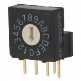 1 pcs : A6RV-161RF - SWITCH ROTARY DIP HEX 0.025A 24V
