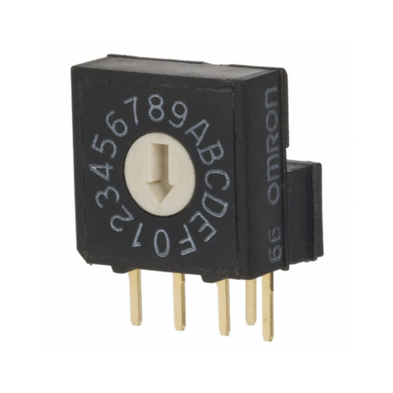 1 pcs : A6RV-161RF - SWITCH ROTARY DIP HEX 0.025A 24V