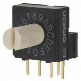 1 pcs : A6RV-161RS - SWITCH ROTARY DIP HEX 0.025A 24V