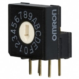 1 pcs : A6RV-162RF - SWITCH ROTARY DIP HEX 0.025A 24V