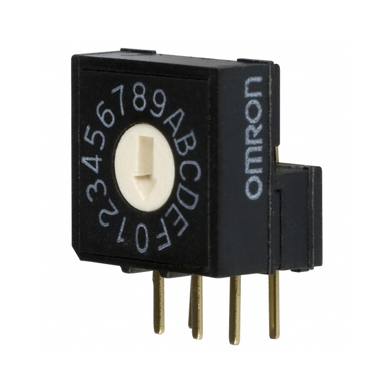 1 pcs : A6RV-162RF - SWITCH ROTARY DIP HEX 0.025A 24V