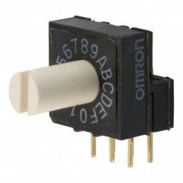 1 pcs : A6RV-162RS - SWITCH ROTARY DIP HEX 0.025A 24V