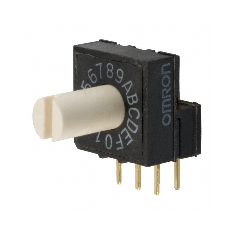 1 pcs : A6RV-162RS - SWITCH ROTARY DIP HEX 0.025A 24V