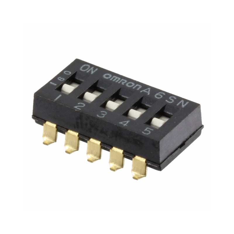 1 pcs : A6SN-5102-R100 - SWITCH SLIDE DIP SPST 0.025A 24V