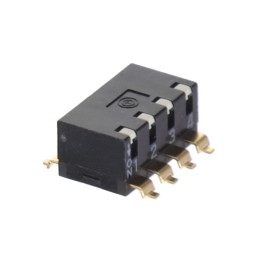 1 pcs : A6SR-4101-P - SWITCH PIANO DIP SPST 0.025A 24V