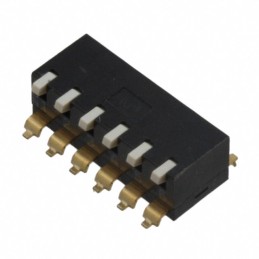 1 pcs : A6SR-6104 - SWITCH PIANO DIP SPST 0.025A 24V