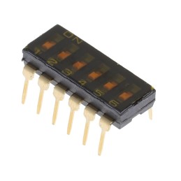 1 pcs : A6T-6102(VNM) - SWITCH SLIDE DIP SPST 0.025A 24V