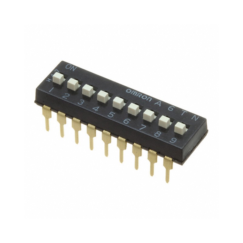 1 pcs : A6TN-0104 - SWITCH SLIDE DIP SPST 0.025A 24V