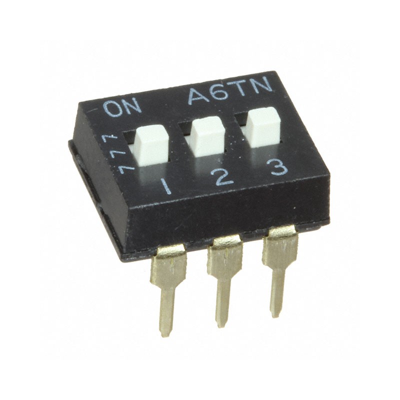 1 pcs : A6TN-3104 - SWITCH SLIDE DIP SPST 0.025A 24V