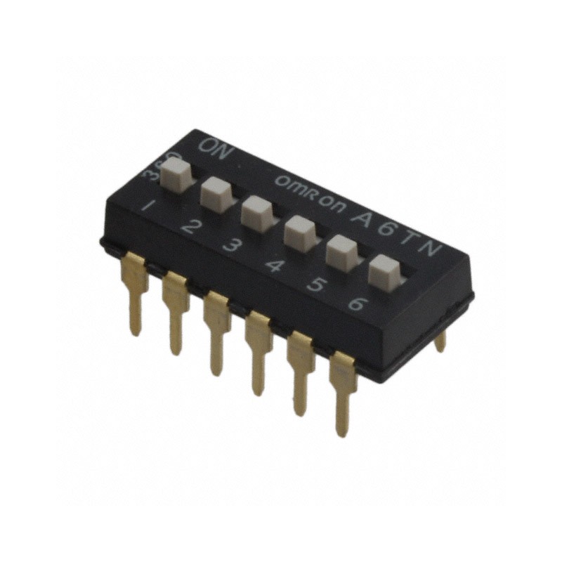 1 pcs : A6TN-6104 - SWITCH SLIDE DIP SPST 0.025A 24V