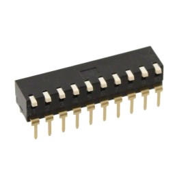 1 pcs : A6TR-0104 - SWITCH PIANO DIP SPST 0.025A 24V