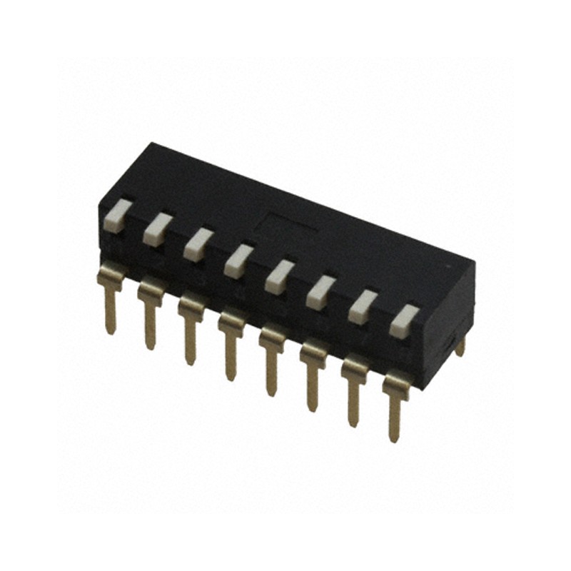 1 pcs : A6TR-8104 - SWITCH PIANO DIP SPST 0.025A 24V