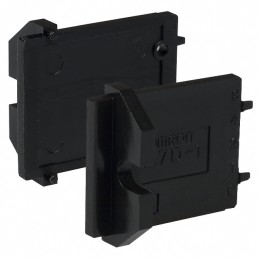 1 pcs : A7D-1M-1 - END CAP BLK BACK MNT 2PCS