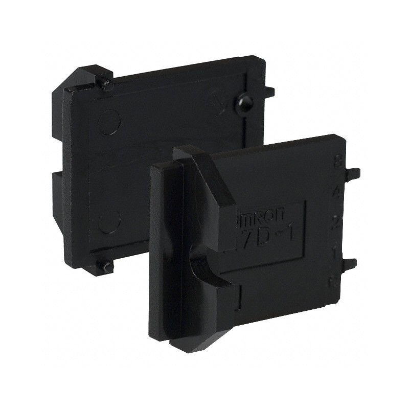 1 pcs : A7D-1M-1 - END CAP BLK BACK MNT 2PCS