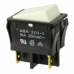 1 pcs : A8A-201-1 - SWITCH ROCKER DPST 16A 125V