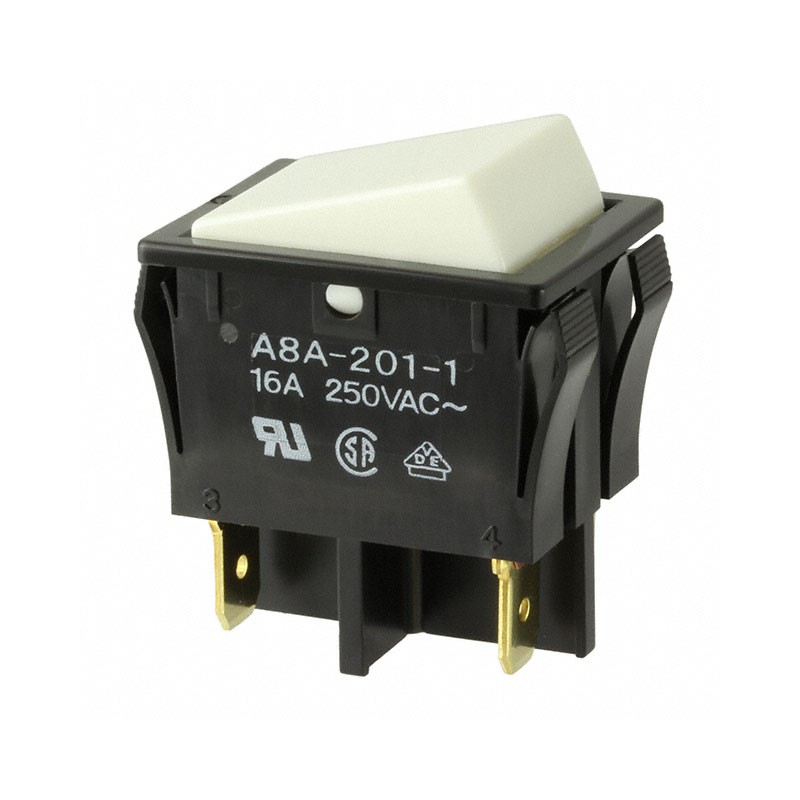 1 pcs : A8A-201-1 - SWITCH ROCKER DPST 16A 125V
