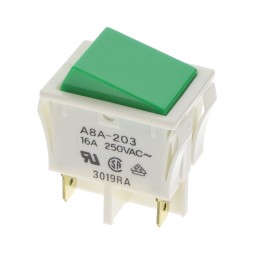 1 pcs : A8A-203 - SWITCH ROCKER DPST 16A 125V