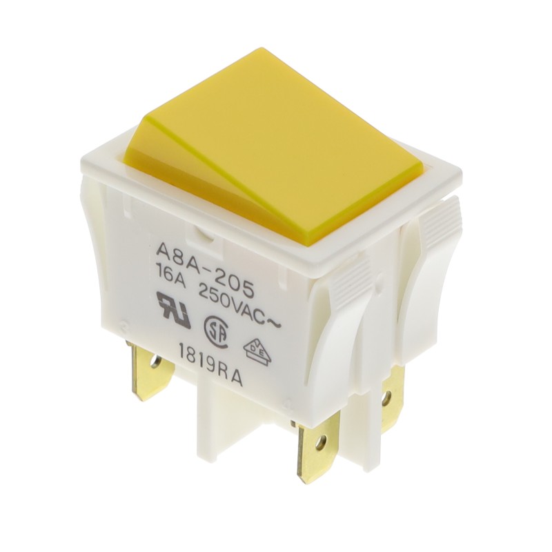 1 pcs : A8A-205 - SWITCH ROCKER DPST 16A 125V