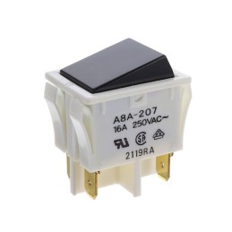 1 pcs : A8A-207 - SWITCH ROCKER DPST 16A 125V