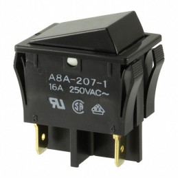 1 pcs : A8A-207-1 - SWITCH ROCKER DPST 16A 125V