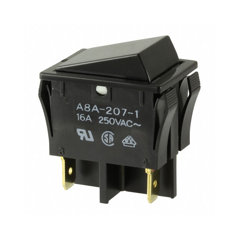 1 pcs : A8A-207-1 - SWITCH ROCKER DPST 16A 125V