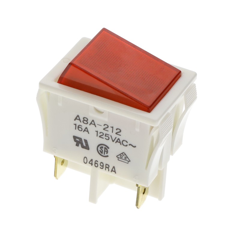 1 pcs : A8A-212 - SWITCH ROCKER DPST 16A 125V