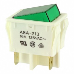 1 pcs : A8A-213 - SWITCH ROCKER DPST 16A 125V