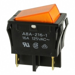 1 pcs : A8A-216-1 - SWITCH ROCKER DPST 16A 125V