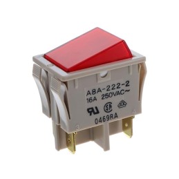 1 pcs : A8A-222-2 - SWITCH ROCKER DPST 16A 125V
