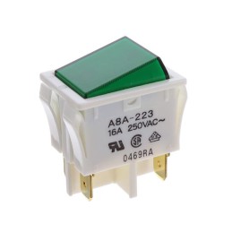1 pcs : A8A-223 - SWITCH ROCKER DPST 16A 125V