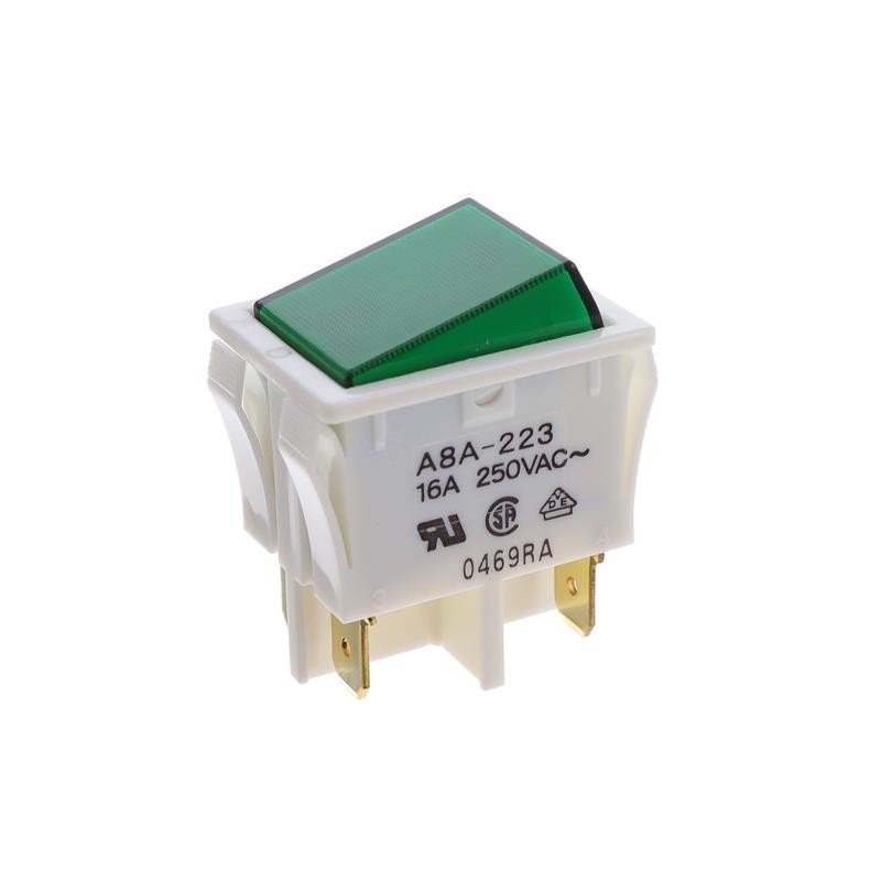 1 pcs : A8A-223 - SWITCH ROCKER DPST 16A 125V
