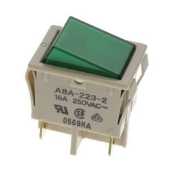1 pcs : A8A-223-2 - SWITCH ROCKER DPST 16A 125V