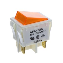 1 pcs : A8A-226 - SWITCH ROCKER DPST 16A 125V