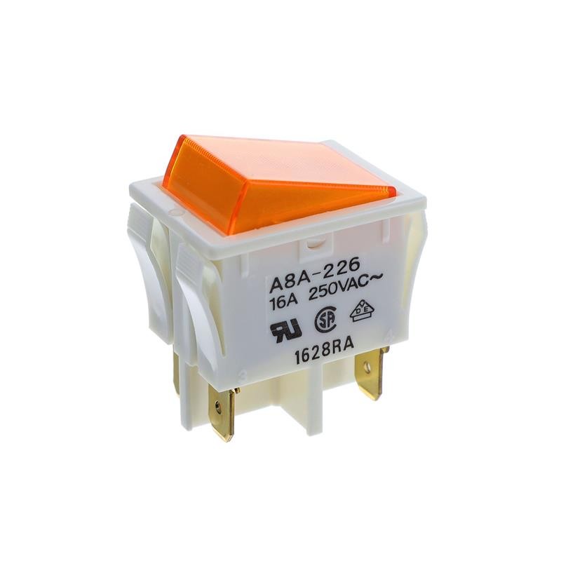 1 pcs : A8A-226 - SWITCH ROCKER DPST 16A 125V