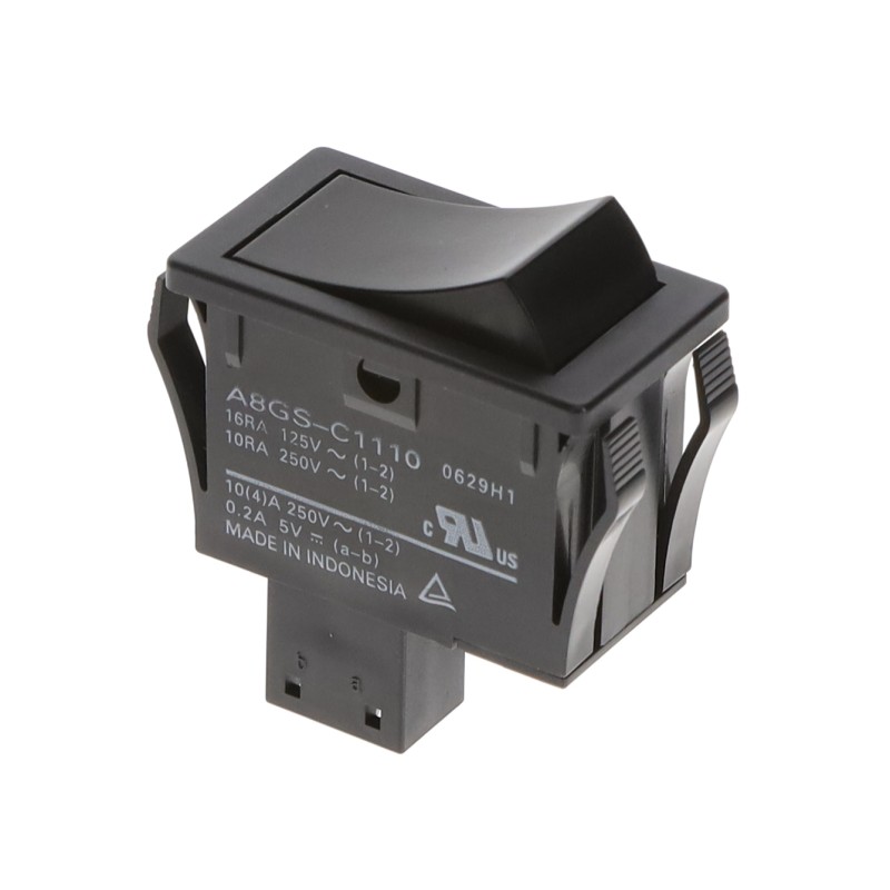 1 pcs : A8GS-C1110 - SWITCH ROCKER DPST 16A 125V