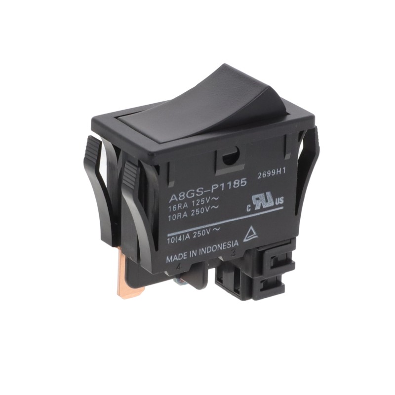 1 pcs : A8GS-P1185 - SWITCH ROCKER SPST 16A 125V