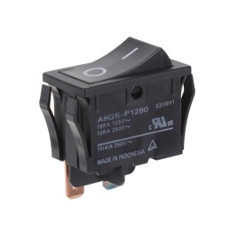 1 pcs : A8GS-P1280 - SWITCH ROCKER SPST 16A 125V