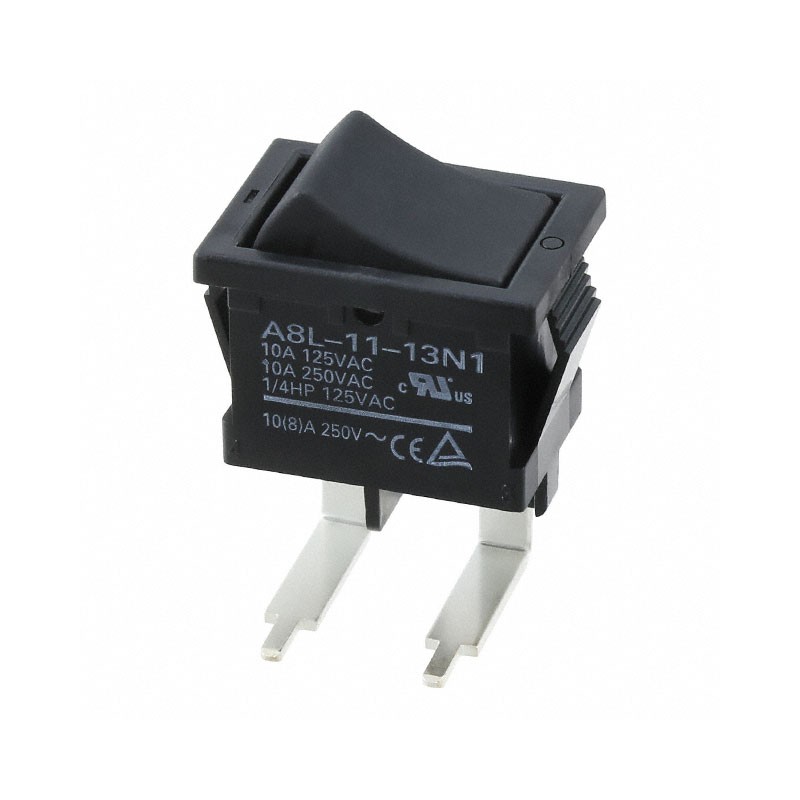 1 pcs : A8L-11-13N1 - SWITCH ROCKER SPST 10A 125V
