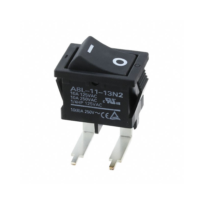 1 pcs : A8L-11-13N2 - SWITCH ROCKER SPST 10A 125V
