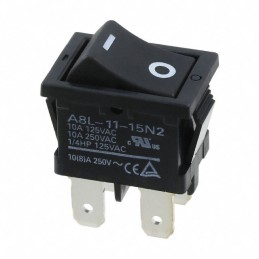 1 pcs : A8L-11-15N2 - SWITCH ROCKER SPST 10A 125V