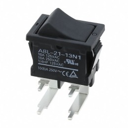 1 pcs : A8L-21-13N1 - SWITCH ROCKER DPST 10A 125V