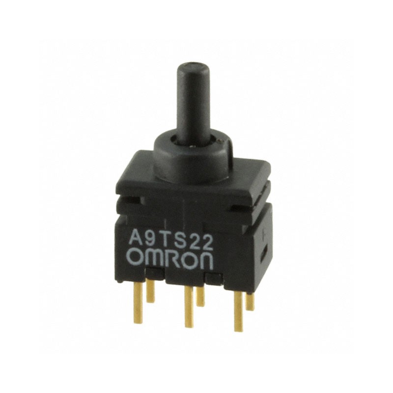 1 pcs : A9TS22-0011 - SWITCH TOGGLE DPDT 100MA 28V