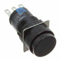 1 pcs : AB6M-M1P-B - 16MM PUSHBUTTON BLACK