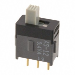 1 pcs : AS12CP - SWITCH SLIDE SPDT 0.4VA 28V