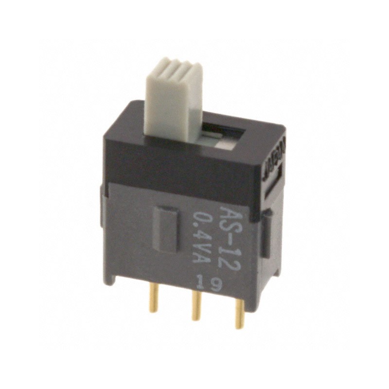 1 pcs : AS12CP - SWITCH SLIDE SPDT 0.4VA 28V