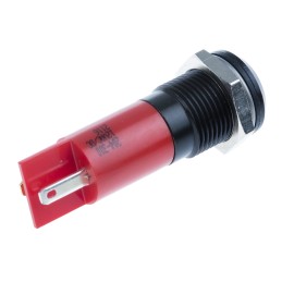1 pcs - RS PRO Red Panel Mount Indicator, 12V, 14mm Mounting Hole Size, IP40