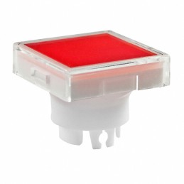 1 pcs : AT3004JC - CAP PUSHBUTTON SQUARE CLEAR/RED