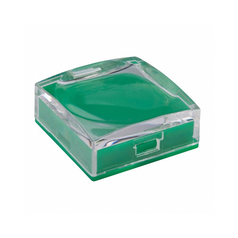 1 pcs : AT3073JF - CAP PUSHBUTTON SQUARE CLEAR/GRN